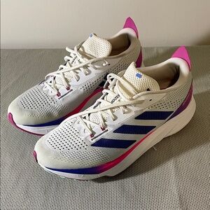 Adidas Men’s AdiZero SL White and Blue Running Shoes